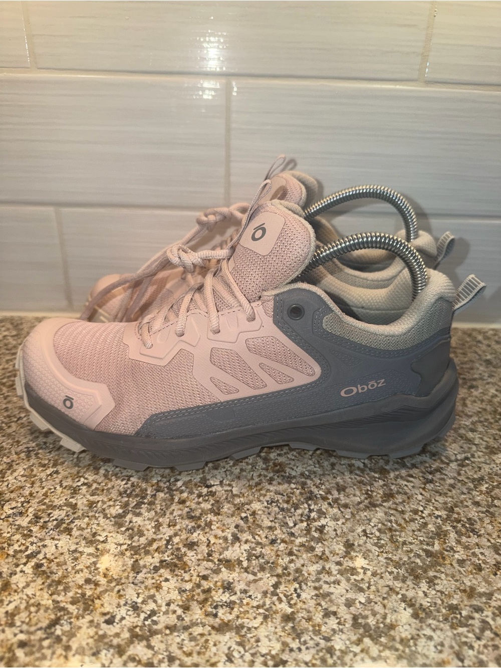 Oboz Women's Pink and Gray Trail Sneaker